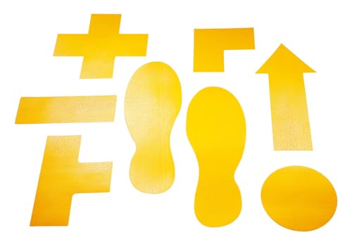 Durable Floor Marking Tape, Dot, Self-Adhesive, Yellow, 10 Pack - style: Dot
