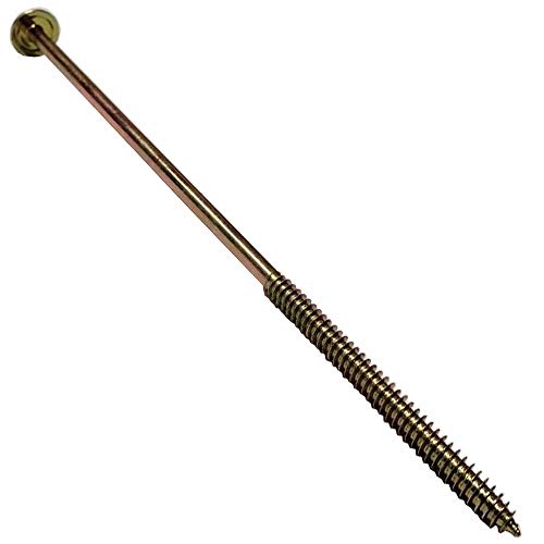 (25) 8" - Zinc Coated Rust Resistant Timber Tie - Heavy Duty 1/4" - Hex Head Structural Screw - 5/8" Wide Flange Head with coarse Thread for Secure Hold - Heavy Duty 3/16" Shank for Extra Strength