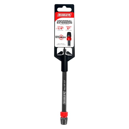 Diablo Universal Extension for Drills - 1/4" Hex Shank, 6" Length - size: 6" x 1/4"