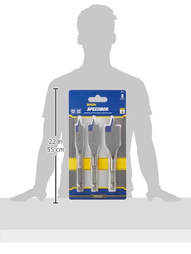 Irwin Tools Irwin Industrial Tools 87950 Speebor Blue Groove Spade Bit Set, 3-Piece