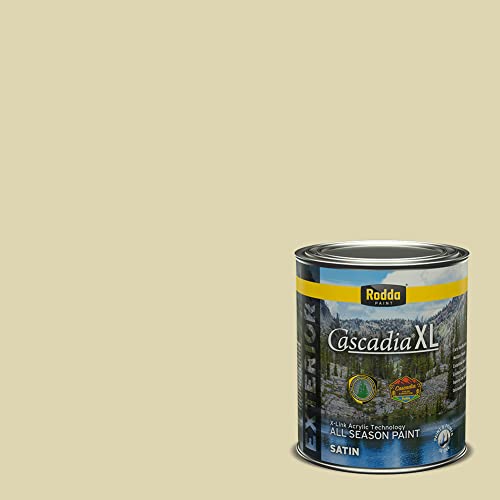 Rodda Paint CASCADIA XL Exterior Satin Paint & Primer in One, Quart, Alsot Olive - color: Alsot Olive, size: 32 Fl Oz (Pack of 1)