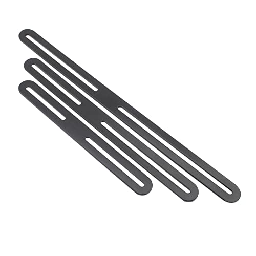4 PCS Flat Straight Brace Brackets Mending Plates Repair Fixing Bracket with Slot, ULIFESTAR Heavy Duty Thicken SUS Corner Brace for Wood,Metal Bracket for Furniture Shelf Bed Table-10.83x0.94x0.12'' - size: Black 10.83 x 0.94 x 0.12 inches