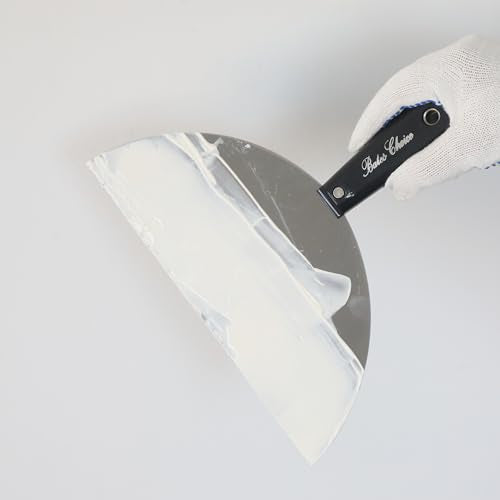 Bates- Putty Knife, 10 Inch, Plastic Handle, Carbon Steel, Flexible, Metal Scraper, Drywall Spackle Knife, Metal Paint Scraper Tool, Putty Knife Scraper, Wall Scraper, Drywall Knife, Spackle Tool - color: Black, size: 10 Inch