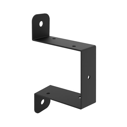 8 Pcs Square Pipe Clamp, Strap Post Ties Brackets, U Shaped Connector Bracket for 4×4 Post,Wood Deck Fence Post Tie for Balcony Railing, Stairs Railing