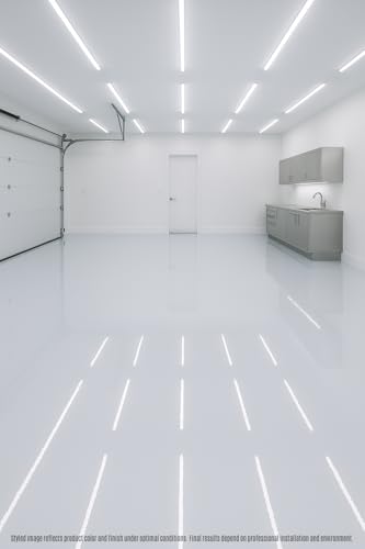 BP Resins: Single Shot |100% Solids Epoxy Resin Kit (3 Gallons) Solvent-Less, Two Component Gloss Coat Finish- Low VOC! Industrial Use, Garages, Floors & More! (White) + Free Mixer! - color: WHITE - 3 GALLON