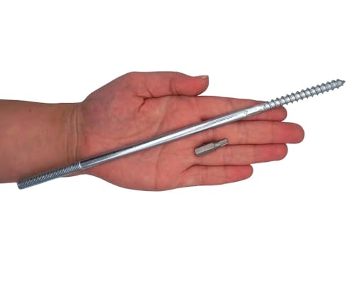 (Pack of 10) Hanger Bolts 5/16" x 9-27/32" (M8 x 250 mm), Double Ended Threaded Screws - size: 5/16" x 9-27/32" (M8 x 250 mm)