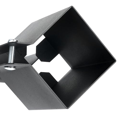 VEVOR Fence Post Anchor, 8 Pack 36 x 4 x 4 Inches Outer Diameter (Inner Diameter 3.5 x3.5 Inches) Ground Spike, Metal Black Powder Coated Post Stake Ground, for Mailbox Deck Garden Railing - size: 36 x 4 x 4 Inches