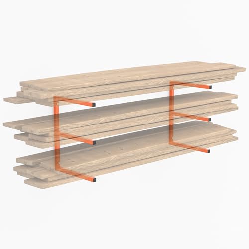 WALMANN Garage Wall Mounted Lumber Storage Rack, Overhead Lumber Racks - style: 1 Pair