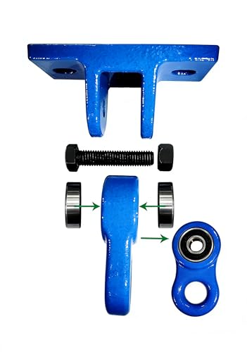 ABUSA Heavy Duty Children Set Hardware Replacement Kit Including 2 Blue Swing Brackets 4 Hangers 2 Blue Swing Seats for Outdoor Playground Equipment Parts Hardware Included (Blue007) - color: Blue+blue