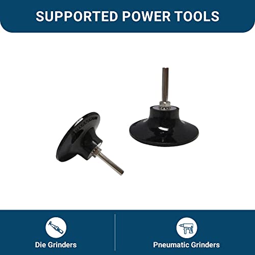 Benchmark Abrasives 3 Inch Sanding Discs Pad Holder Quick Change Mandrel with 1/4 Inch Shank Die Grinder & Drill Sanding Attachment for Deburring Polishing Twist Lock Adapter Sanding Tool - 1 Piece
