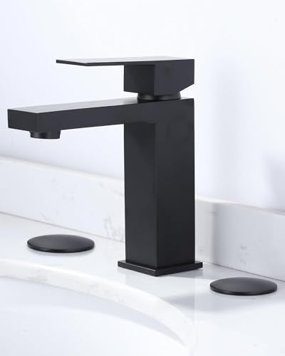 Kitchen Sink Hole Cover, Faucet Hole Cover for Kitchen Sink, Tap Hole Plate Stopper Cover Blanking Brass Metal Plug, Matte Black - color: Matte Black