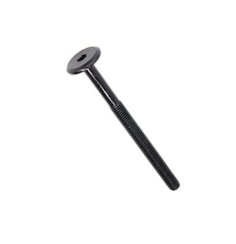 cSeao M6-1.0mm x 80mm Joint Connector Bolt, Black, 10 Pack, Half Thread 57mm