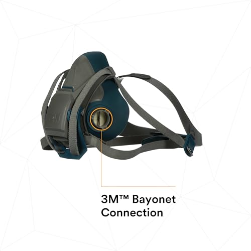 3M Rugged Comfort Quick Latch Half Facepiece Reusable Respirator - size: 1 Count (Pack of 1), style: Small