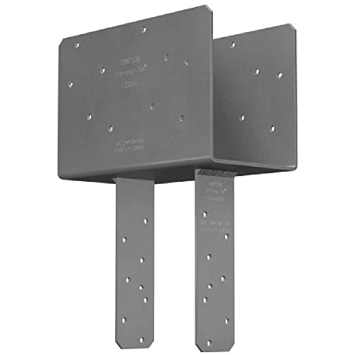 Simpson Strong-Tie CCQ76SDS2.5 CCQ Quick-Install Column Cap - for 6-3/4 in. Beam & 6X Post, Increased Uplift Loads, Diamond Holes to Provide Temporary Fastening, Includes Strong-Drive SDS Screws