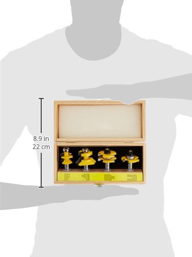 YONICO Tongue and Groove Router Bits Set 4 Bit Flooring 1/2-Inch Shank 15423 - style: 4 Bit Set - 1/2" Shank