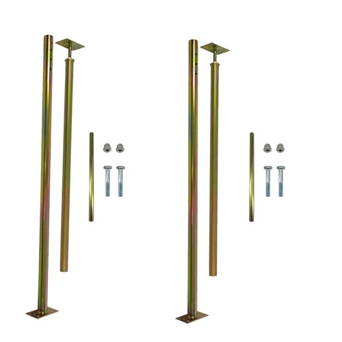 2 Pack 59" - 100" Adjustable House Floor Screw Jack Post for Leveling - size: 59-100 inch