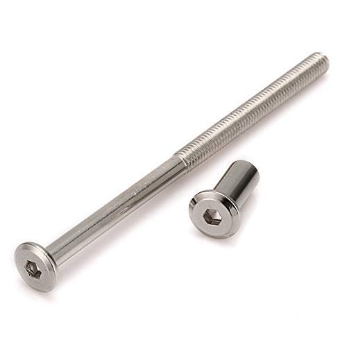 M6 Furniture Joint Connector Bolt & Cap Nut Kit 110MM 10pcs - size: 110mm (10pcs)
