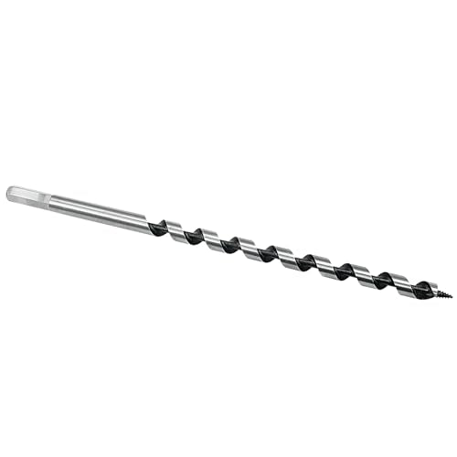 1/2 x 12 Inch Carbon Steel Long Wood Auger Drill Bit - size: 1/2" Diameter
