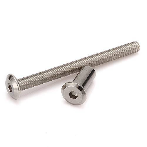 M6 Furniture Joint Connector Bolt & Cap Nut Kit 40MM 20pcs - size: 40mm (20pcs)