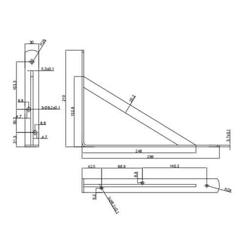 HOME MASTER HARDWARE Heavy Duty Shelf Brackets, 12x8 Inch, White 2 Pack - color: White, size: 12 inch x 8 inch-2pcs