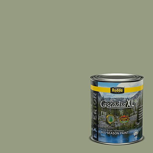 Rodda Paint CASCADIA XL Exterior Satin Paint & Primer in One, Quart, Lucky Day - color: Lucky Day, size: 32 Fl Oz (Pack of 1)