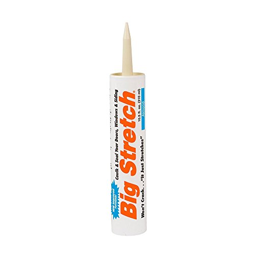 Sashco 10002 10.5oz Big Stretch Acrylic Latex High Performance Caulking Sealant, 10.5 oz Cartridge, Almond - color: Almond