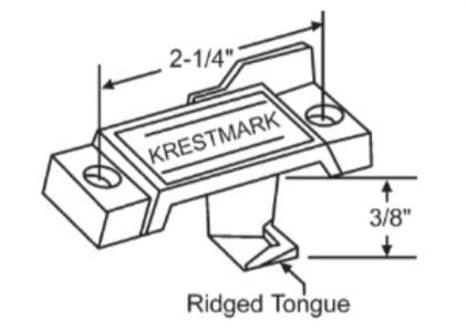 WRS Krestmark 2-1/4" Sweep Lock, Black, Keeper Not Included - color: 2-1/4" - Black - For Krestmark