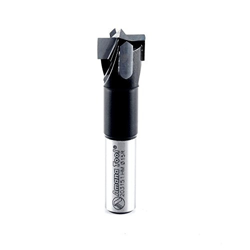 Amana Tool - 203151 Carbide Tipped Hinge Boring Bit R/H 15mm Dia x 57mm Long x 10mm Shank - size: R/H 15mm Dia x 57mm Long x 10mm Shank