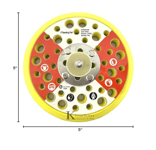 2QSD52D, 5-Inch Grip Faced Sanding Pro-Net Vacuum Pad 44 Holes and Pad Protector - size: 5inch Multi Pad