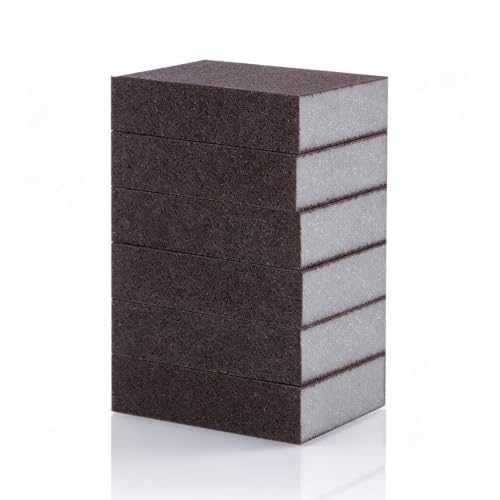 6PCS Nano Emery Sponge Brush Eraser Scrub, Alumina Carborundum Particle Sponge, Kitchen Magic Cleaning Sponge Pot Scrubber Scouring Pad for Removing Rust Cleaning Kitchen Supplies