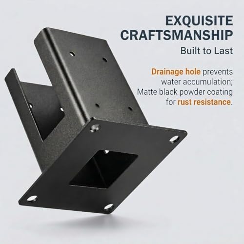 4 Pcs 4"× 4" Post Base (Inner Size 3.5"x3.5") Post Brackets - size: 4P*Post Base