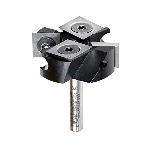 Amana Tool - Spoilboard 2+2 1-1/2" D 1/4 Shk (RC-2249), Industrial Grade - size: 2+2 1-1/2" D 1/4 Shk