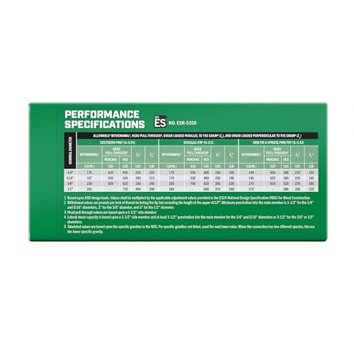 SPAX 1/4" x 3" Powerlags XF Exterior Pancake Head Structural Wood Lag Screws (50 pcs) T40 T-Star HCR Heavy Duty Timber Landscape Deck Structures High Corrosion Resistant - size: 1/4" x 3"