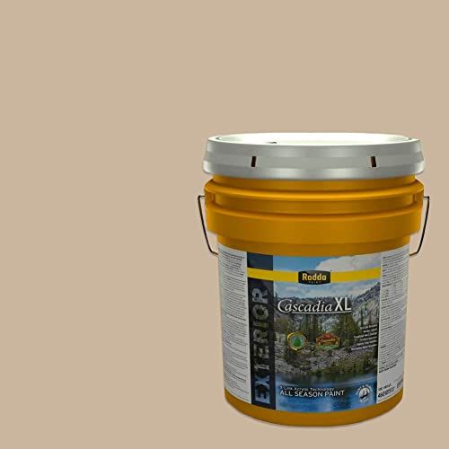 Rodda Paint CASCADIA XL Exterior Satin Paint & Primer in One, 5-Gallon, Whole Grain - color: Whole Grain, size: 640 Fl Oz (Pack of 1)