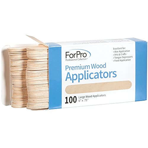 ForPro Premium Wood Applicators, 100ct/6pk, Large, 6" x .75", Non-Sterile - size: 100-Count (Pack of 6)