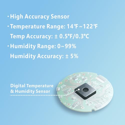 Digital Hygrometer Indoor Thermometer, Brushed Metal Frame, Silver - color: Silver Stainless