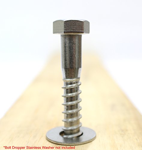 Bolt Dropper 25 Pack Lag Bolts - 1/4 x 4 Inch Hex Head Lag Screws for Wood - 304 Stainless Steel Heavy Duty Bolts with Coarse Threads - Strong Rust Resistant Screws for Indoor or Outdoor Projects - size: 1/4" x 4"