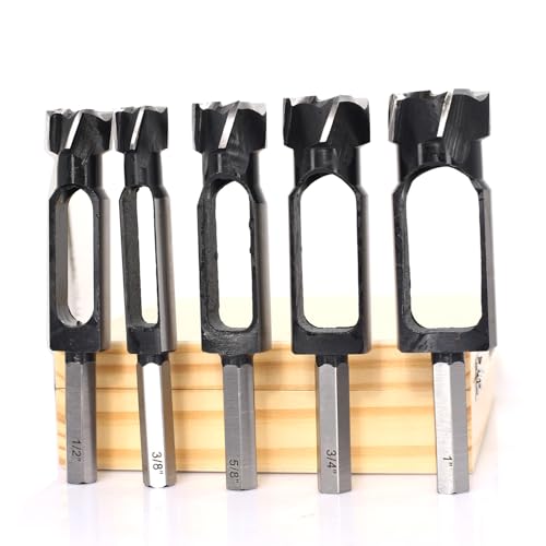 5pcs Wood Tenon Maker Dowel Pocket Hole Plug Cutter, Woodworking Drill Bit, Suiatble for Making 3/8" 1/2" 5/8" 3/4" 1" - size: 5PCS Wood Plug Cutter