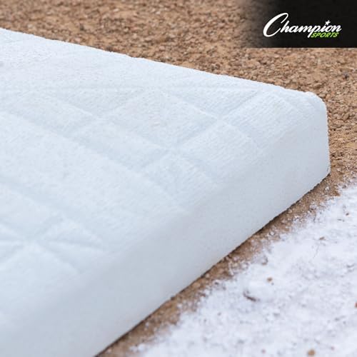 Champion Sports Pro Anchored Baseball/Softball Base Sets - Heavy-Duty Bases with Welded & Bolted Stanchions, Base Replacement Pins & Anchor Plugs - style: Anchored Base Set with Bolted Stanchion Pan