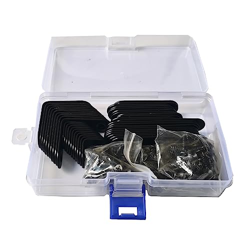 Mending Plate 40 PCS Straight Joining Brace and Corner Bracket with Screws Flat Fixing Plates L Bracket Corner Brace for Shelf Wood Repairing Black - style: Black Straight & Corner with Screws