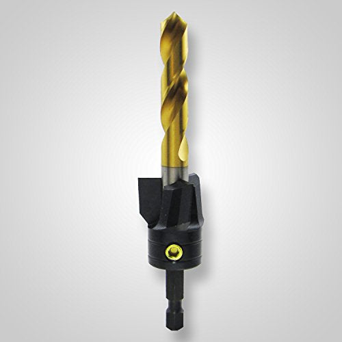 Snappy Flat Bottom Counterbore Countersink 3/8 in. Drill Bit x 1" Bore USA Made - size: 3/8 Drill x 1 CntBore