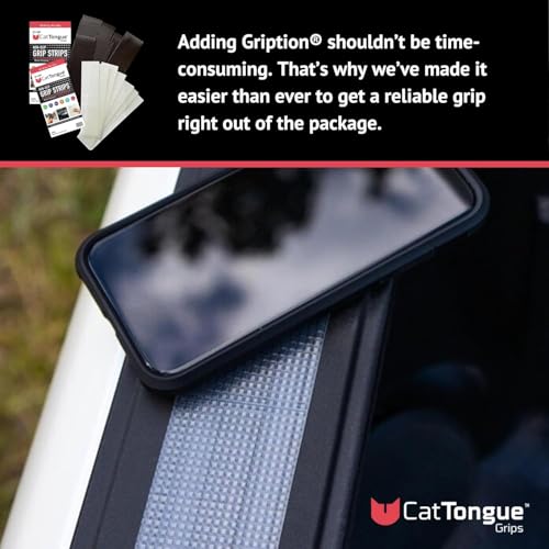 CATTONGUE GRIPS 2"x8.5" Grip Tape Strips, Non-Abrasive, Waterproof, Glow - color: Glow In The Dark, size: 1-Pack