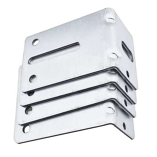 4 Pack Garage Door Track Jamb Bracket, Heavy Duty 12 Gauge Steel Garage Door Parts, Garage Door J6 Track Bracket for Garage Door Reinforcement (89mm) - size: 89mm