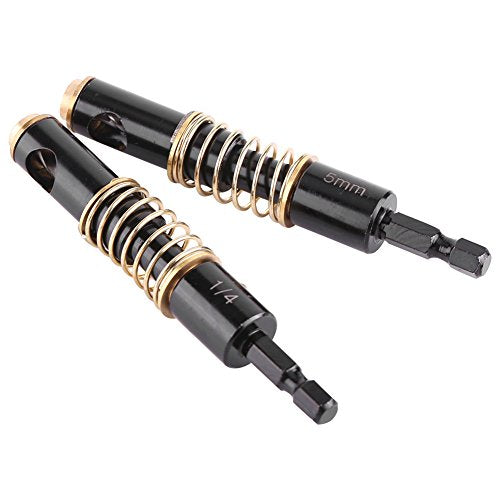 5mm 1/4" Black Hinge 5mm Drill bit Shelf pin jig Drill Bits 1/4inch Hex Shank Door Window Cabinet Self Centering Hinge Tapper Core Hole Openning Puncher Bits Woodworking Tools(2 Sets) - size: 2 sets