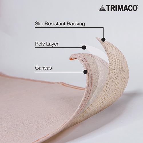 TRIMACO 9 ft. x 12 ft. Stay Put Canvas Plus Drop Cloth 04321 - size: 9-feet x 12-feet
