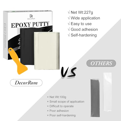 Epoxy Putty - 8oz / 227g Pool Putty, 2 in 1 Underwater or Above Fast Repair, Fix Leaks, Cracks, Filling, Sculpting - 2 Part Epoxy Sculpt Clay for Metal, Tile, Concrete, Plastic, Ceramics (Black) - color: Black