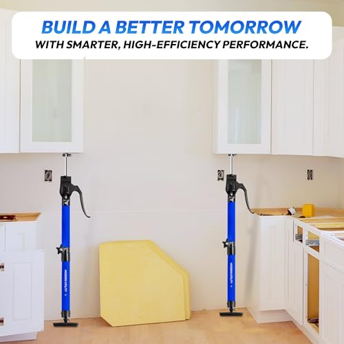 Adjustable Cabinet Jacks for Installing Cabinets (22.8-45.3 Inches 2 Pack) Heavy Duty 200 lb Support Rod & Third Hand Support System with Swivel Non-Slip Pads for Drywall and Ceilings - size: 22.8-45.3 Inches 2 Pack