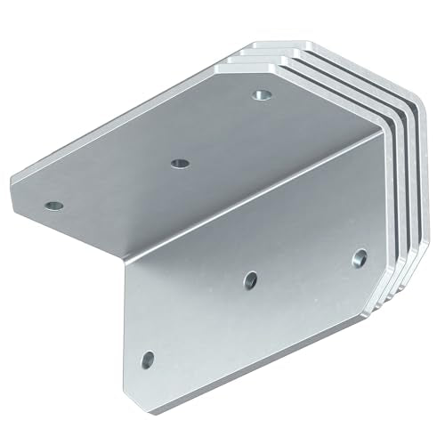 2x4 Inch 90 Degree Corner Bracket, 200 LBS, Galvanized, 4 Pack - color: Galvanized-4PCS