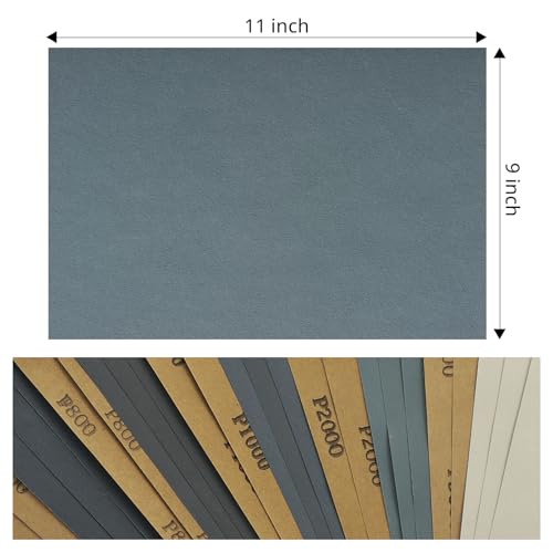 600 Grit Sandpaper 15PCS, Wet Dry Sandpaper Sheets 9 x 11 Inch, Silicon Carbide Abrasive Sanding Sheets, Sand Paper for Wood Furniture Finishing, Metal Sanding, Automotive Polishing - style: 600 Grit