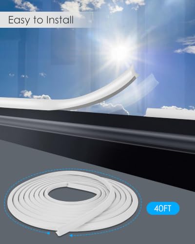 Upgrade RV Window Seal - 0.5 x 0.275inch 40FT (White) - color: White, size: 40 Feet
